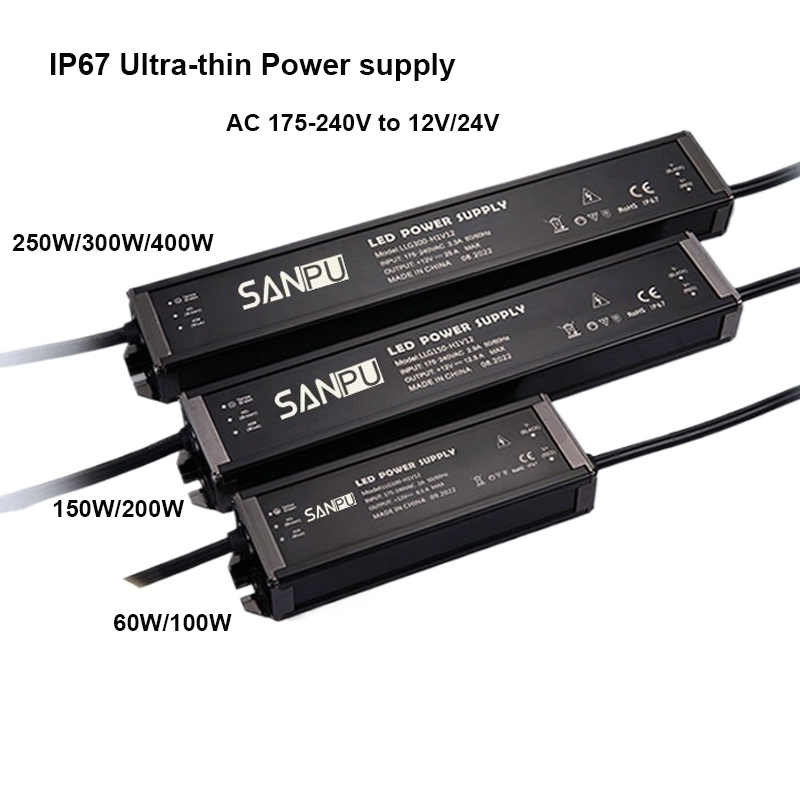 Outdoor Power Transformer - Alimentatore LED Ultra-Sottile Impermeabile IP67 per