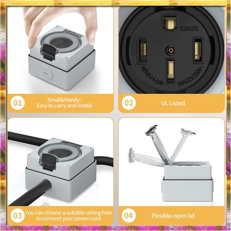 AA46 HOT-50Amp Scatola presa d - Outdoor Power Receptacle recensione e prezzo